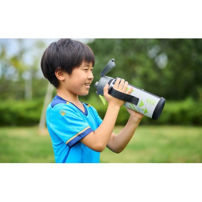 キッズ 1L 直飲み 真空断熱ダイレクトボトル  グレー アイリスオーヤマ[53752680]