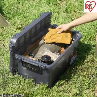 収納ボックス HUGEL SMOKE BOX クリアブラック アイリスオーヤマ[53752697]