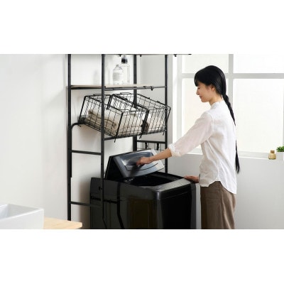 洗濯機 8キロ 縦型 アイリスオーヤマ 全自動 ブラック[53752652]