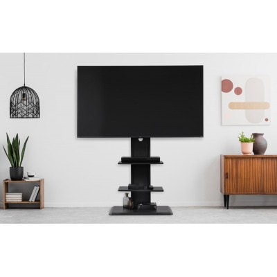 スタンドテレビ台ブラックオーク ハイタイプ  アイリスオーヤマ65型65インチ[53752822]