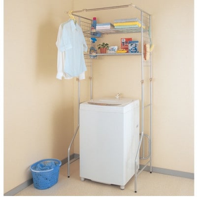 ランドリーラック ハンガーバー付　シルバー[53752832]