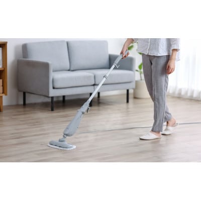 スチームモップ グレー　床掃除 コード式 アイリスオーヤマ[53752849]