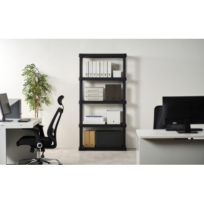 プラスチックラック5段  ブラック　アイリスオーヤマ[53752850]