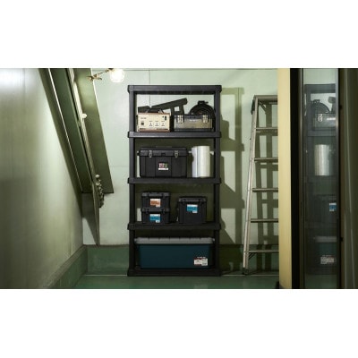 プラスチックラック5段  ブラック　アイリスオーヤマ[53752850]