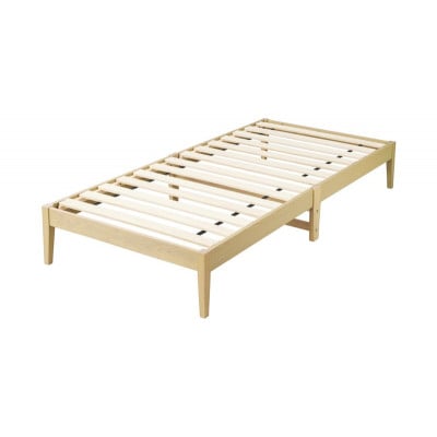 組立簡単すのこベッド ヘッドレス ナチュラル シングル アイリスオーヤマ[53752884]