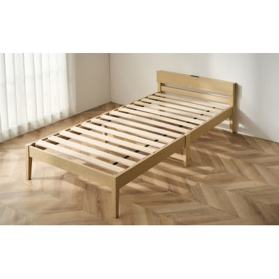組立簡単すのこベッド 宮付き ナチュラル シングル アイリスオーヤマ[53752885]