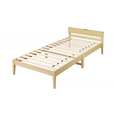 組立簡単すのこベッド 宮付き ナチュラル シングル アイリスオーヤマ[53752885]