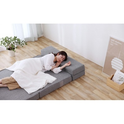 マットレス 4WAYSソファマットレス グレー 枕付き アイリスオーヤマ[53752888]