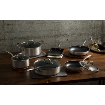 フライパンセット ダイヤモンドグレイス 10点セット シルバー アイリスオーヤマ[53752894]