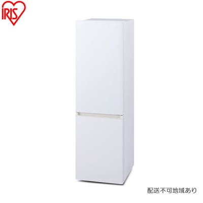 冷凍冷蔵庫 170L ナチュラルホワイト 2ドア アイリス 直冷式 スリム右開き[53752906]