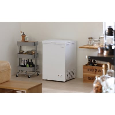 上開き式冷凍庫 100L 白 アイリスオーヤマ バスケット付[53752910]