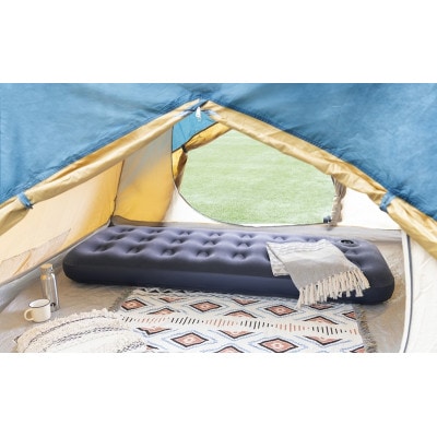 エアーベッド  ブルー アイリスオーヤマ 厚さ 22cm フットポンプ内蔵[53753068]