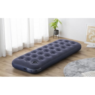 エアーベッド  ブルー アイリスオーヤマ 厚さ 22cm フットポンプ内蔵[53753068]