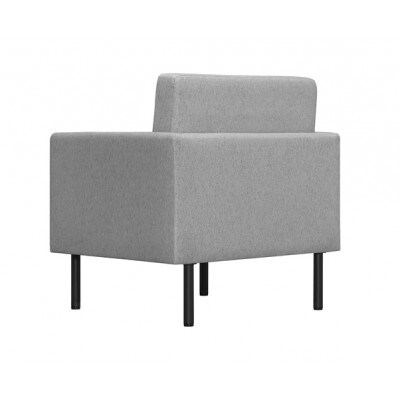 1人掛けポケットコイルソファ　ライトグレー アイリスオーヤマ アームレスト付[53753072]