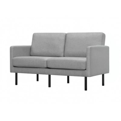 2人掛けポケットコイルソファ ライトグレー　アイリスオーヤマ アームレスト付[53753073]