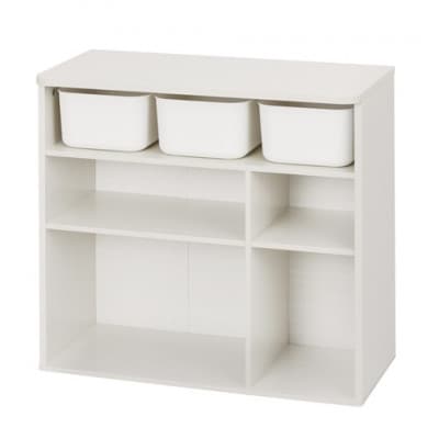 収納棚 ラウンドシェルフ スタンダードタイプ ホワイト アイリスオーヤマ[53753085]