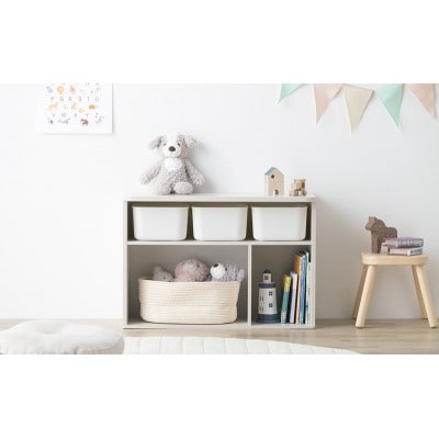 収納棚 ラウンドシェルフ ロータイプ ホワイト アイリスオーヤマ[53753087]