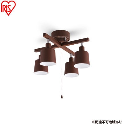照明 4灯シーリングライト クロス  ブラウン アイリスオーヤマ[53753104]