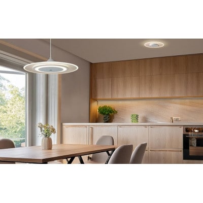 LEDペンダントライト パネルライト 6畳 温白色　ホワイト アイリスオーヤマ[53753107]