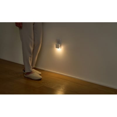 コンセント式LEDセンサーライト 明暗センサータイプ フットライト アイリス[53753140]