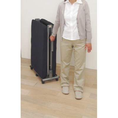 ミニ折りたたみベッド ネイビー コンパクト リクライニング 14段階 アイリス[53753144]