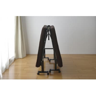 折りたたみベッド ブラウン シングル ハイタイプ 組立不要 アイリスオーヤマ[53753148]