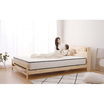 総ヒノキすのこベッド HSBM-D ナチュラル  ダブル  アイリスオーヤマ[53753158]