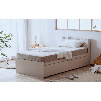 収納ベッド宮付き DSBM-S オフホワイト シングル アイリスオーヤマ[53753166]