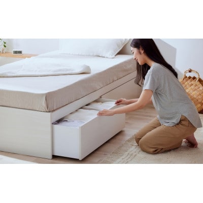 収納ベッド宮付き DSBM-S オフホワイト シングル アイリスオーヤマ[53753166]