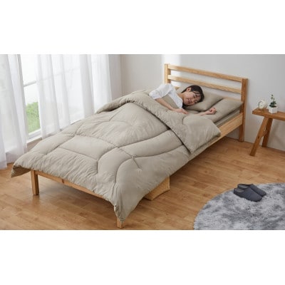 マットレス付き布団5点セット KFS-M5S ベージュ シングル [53753169]