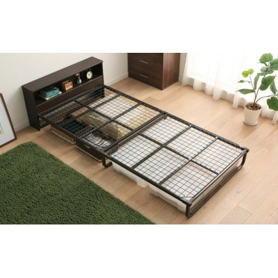 フレームベッド ヘッドボード付き FMB-SB ブラウン アイリスオーヤマ [53753172]