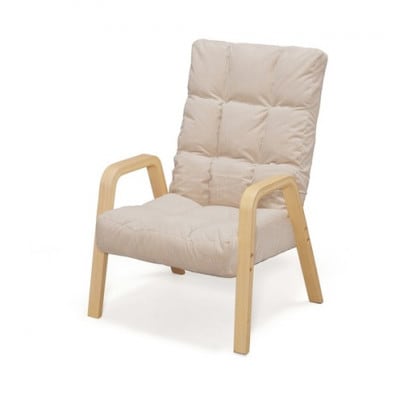 ウッドアームチェア WAC-M ベージュ 1人掛け アイリスオーヤマ[53753178]