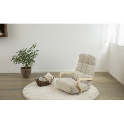 ウッドアームチェア回転タイプ WAC-K ベージュ 1人掛け アイリスオーヤマ[53753179]