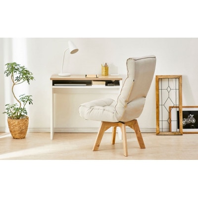 回転ファブリックチェア FACN-K アイボリー 一人掛け アイリスオーヤマ [53753182]