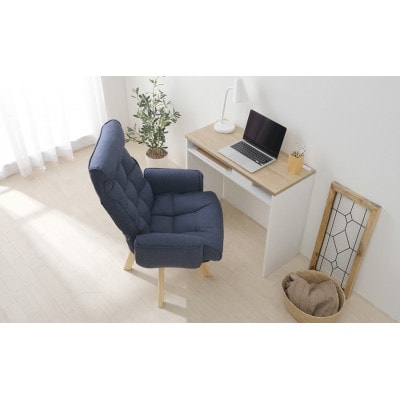 回転ファブリックチェア FACN-KH ブルー 一人掛け アイリスオーヤマ [53753184]