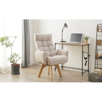 回転ファブリックチェア FACN-KH アイボリー 一人掛け アイリスオーヤマ [53753185]