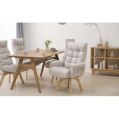 回転ファブリックチェア FACN-KH アイボリー 一人掛け アイリスオーヤマ [53753185]