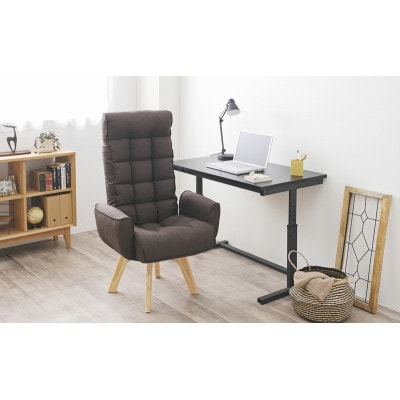 回転ファブリックチェア ハイバック FACN-KHB ブラウン 一人掛け  [53753186]