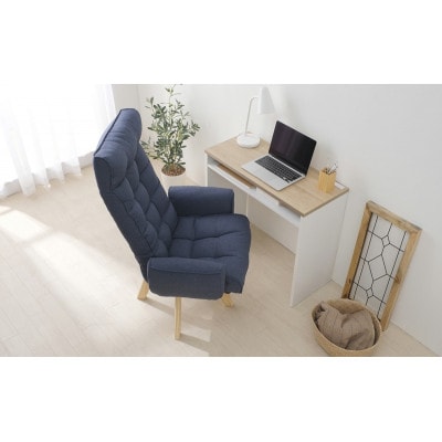 回転ファブリックチェア ハイバック FACN-KHB ブルー 一人掛け [53753187]