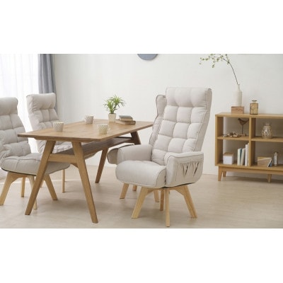 回転ファブリックチェア ハイバック FACN-KHB アイボリー一人掛け [53753188]