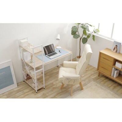 コンボチェア　新品　アイボリー 回転チェア レザー調 ハイバック LECN-KHB アイボリー 一人掛け