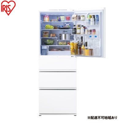 冷凍冷蔵庫 428L シルキーホワイト(4ドア)アイリスオーヤマ スリム[53752999]