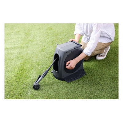 フルカバーホースリールJET 10M FHJー10 ダークグレー×ブラック   [53752934]