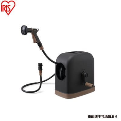 フルカバーホースリールHG ブラウン×ブラック 30m  アイリスオーヤマ[53752955]