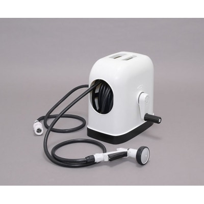 フルカバーホースリールHG ブラック×ホワイト 20m アイリスオーヤマ[53752956]