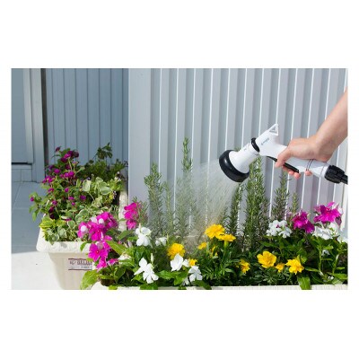 フルカバーホースリールHG ブラック/ホワイト 30m アイリスオーヤマ[53752957]