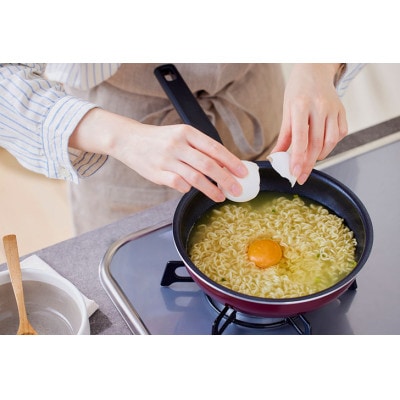 ダイヤモンドコートフライパン炒め鍋 IHガス火両用20cmワインレッド アイリス[53752983]