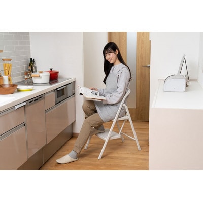 折りたたみステップ2段 ニュアンスグレー アイリスオーヤマ[53752967]