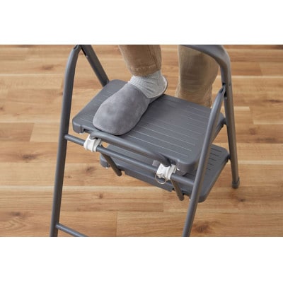 折りたたみステップ2段 ダークグレー アイリスオーヤマ[53752968]