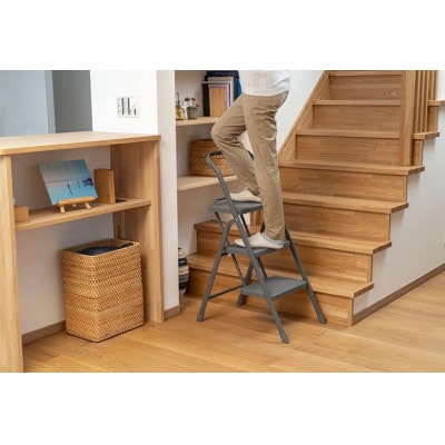 折りたたみステップ3段 ダークグレー アイリスオーヤマ[53752970]
